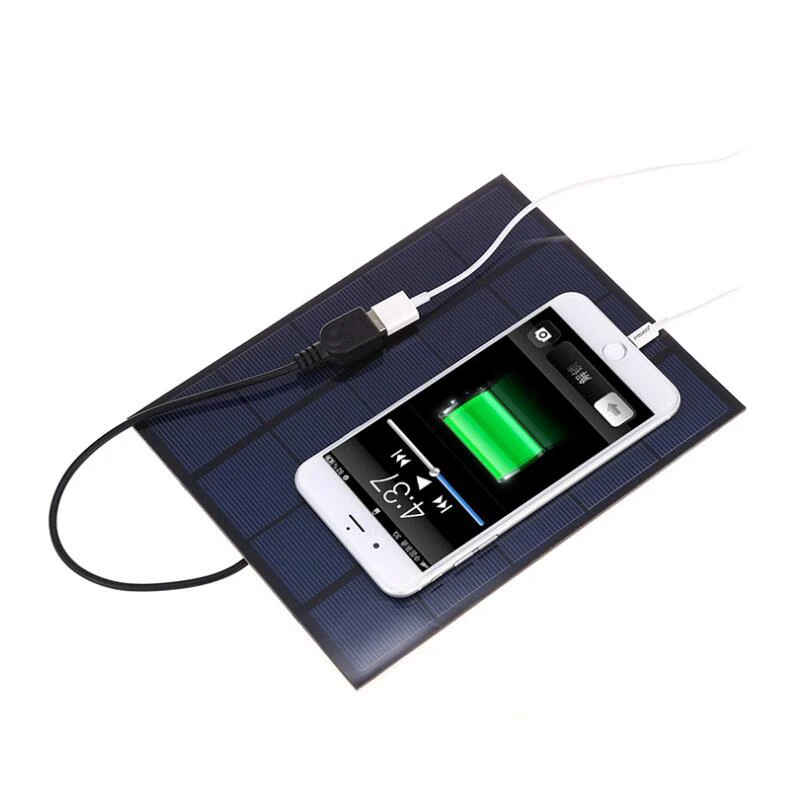 

5W 5V output Solar Panel Battery Cells Charger MAX 0.83A USB Output Devices Portable Smartphones Battery Charger for Phone
