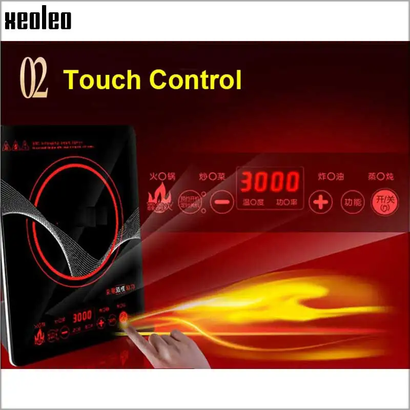 XEOLEO Induction Touchpad Heating Kitchen Cooker with Timing/ Reservation Household Electromagnetic Furnace Home Appliance 3000W