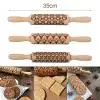 Christmas Rolling Pin Antlers Owl Carved Wood Embossed Kitchen Kneading Tools New Arrival A719 | Дом и сад