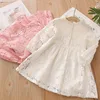 2022 Spring Autumn 3 4 6 8 10 to 12 Years Child England Style Princess Pearl Lace Knee Length Kids Baby Girl Long Sleeve Dress ► Photo 3/6