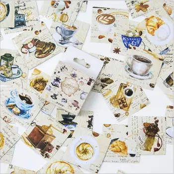 

45Pcs/pack Coffee Workshop Coffee Time Decorative Planner Stickers DIY Diary Scrapbooking Phone Index Seal Stickers
