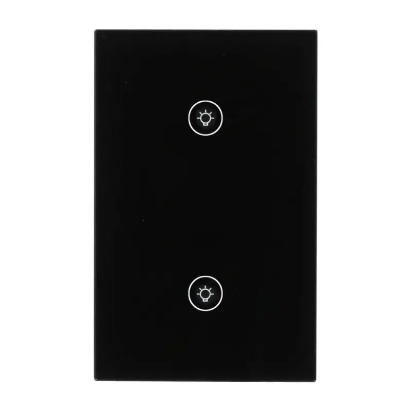 

2 CH US Plug WiFi Switch Smart Wireless Light Wall Switch Touch Panel APP Remote Control Share Work High-quality and Safe DS35