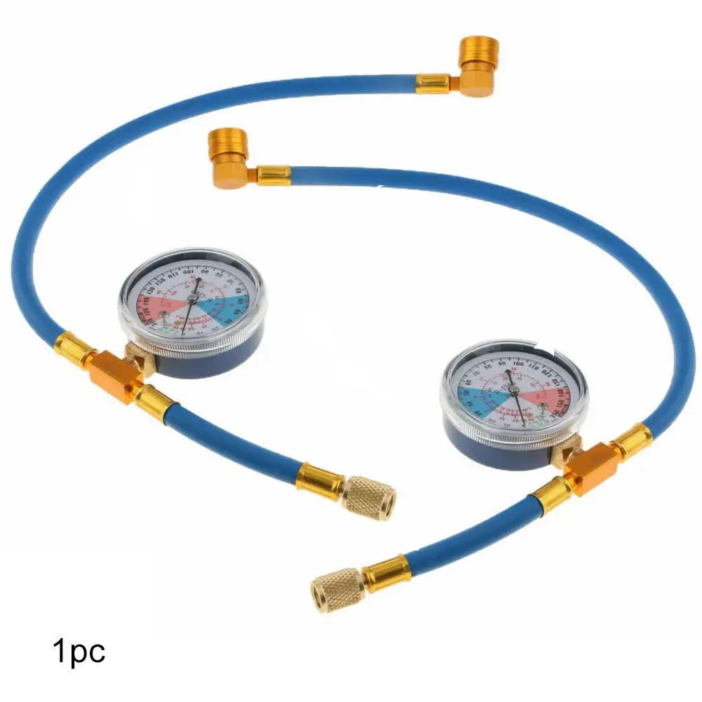 Car Automotive Air Conditioning Refrigerant R134A Hose Detection Supplement Tube Plus With Car Pressure Gauge Car Accessories