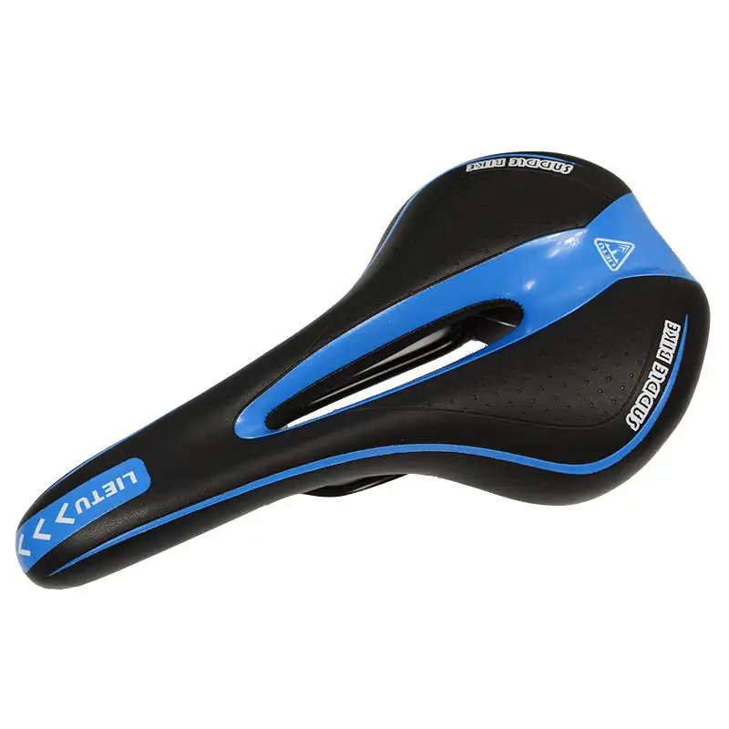 1xNew 2017 MTB Mountain Bike Bicycle Cycling PV Leather Skidproof Saddle Seat Cushion Cool Hollow Racing Saddle Free Shipping (6)