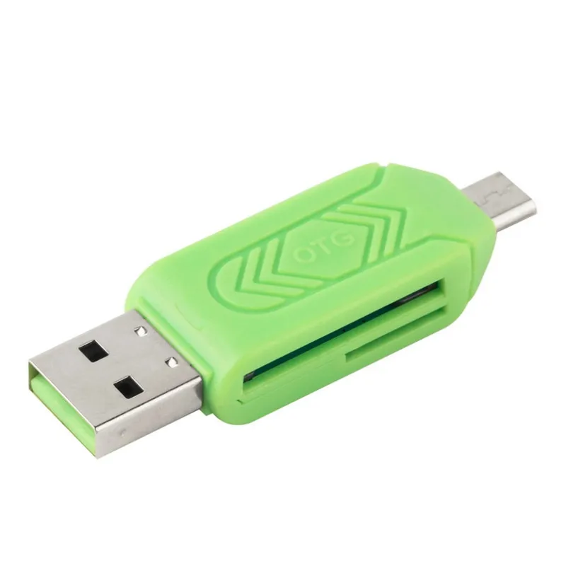 2 в 1 SD TF кард-ридер Micro USB OTG адаптер для samsung Android телефонов компьютер Micro USB зарядное устройство OTG конвертер кард-ридер