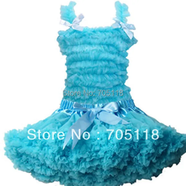 

2013Children pettiskirt set,pure color chiffon tank top & skirt Girls pettiskirt tutu set 11 colors party dress Free shipping