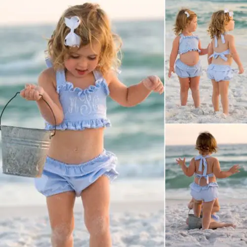 seersucker bathing suit baby
