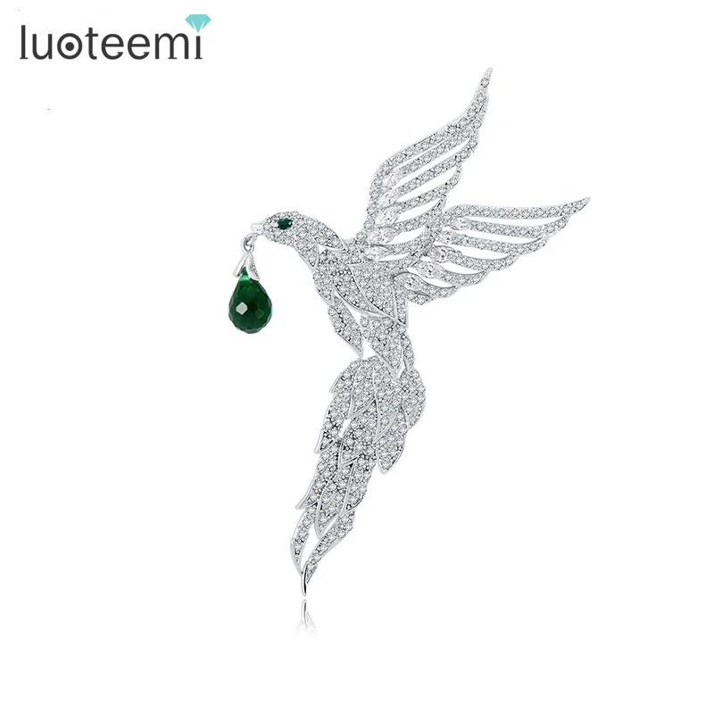 

LUOTEEMI 2016 Special New European And American Original Design Fashion Women Retro Large Bird Brooch Christmas Gift Wholesale