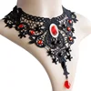 YiYaoFa Handmade Exaggerated Jewelry Set Gothic Jewelry Black Lace Necklace & Earring Women Accessories Party Jewelry FYS-04 ► Photo 3/6