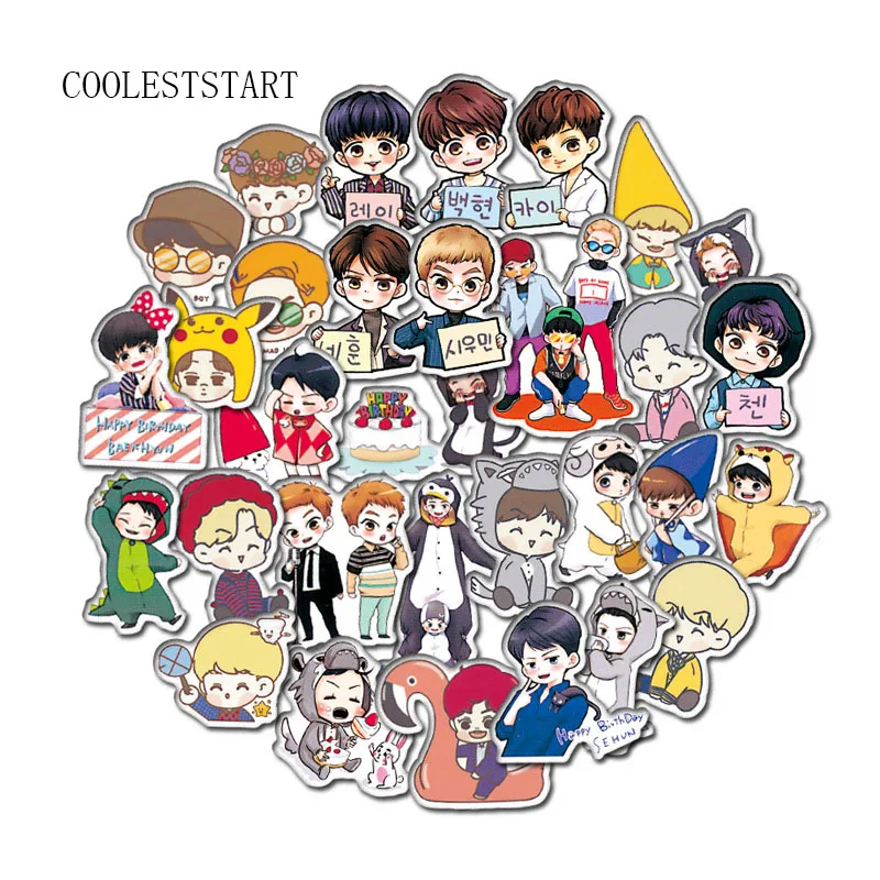 aliexpresscom buy 59pcsset q version exo gratiffi stickers cute