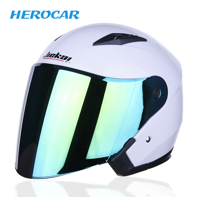 Новинка, мотоциклетный шлем с открытым лицом, шлем для скутера, шлем для мотокросса, высокое качество, шлем для мотокросса, шлем для мотокросса - Цвет: White