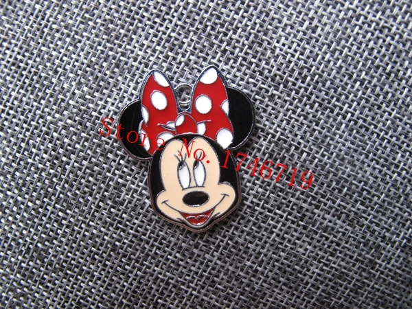 

Hot Sale 10 pcs Cartoon minnie head Charm Pendants DIY Jewelry Making Accessories For Best Gift P-97