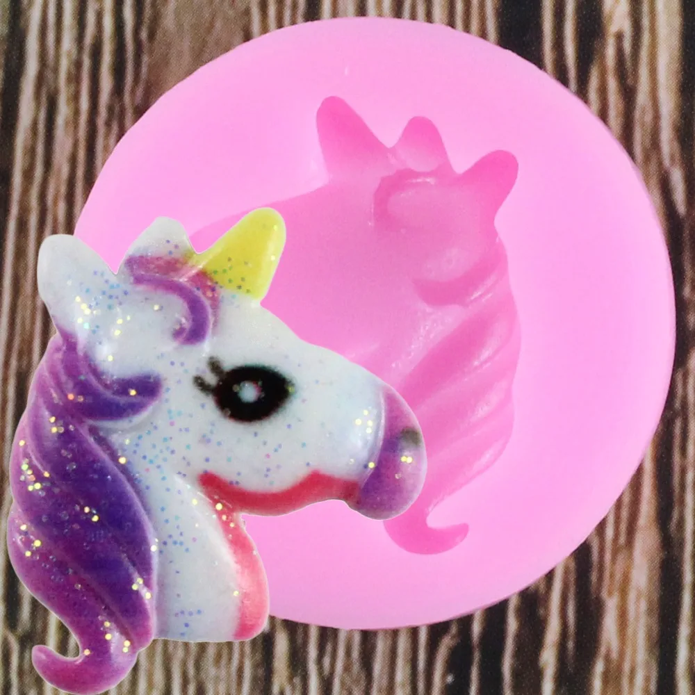 

3D Unicorn Silicone Mold Birthday Party Cake Decorating Tools Fondant Chocolate Candy Mould Cooking Baking Moulds