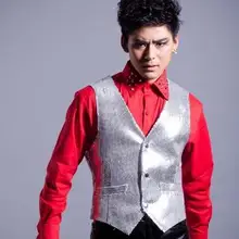 Английский Серебряный Блестящий сценический мужской жилет, мужской бренд, roupas masculinas, сексуальная майка, 1 рубашка, регаты, 3XL, настраиваемый на заказ
