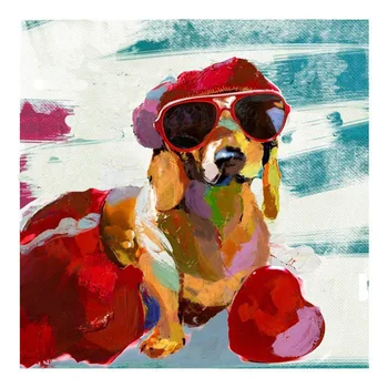 

100%Handpainted Animals Oil Painting On Canvas Decorative Modern Wall Pictures Abstract Art For Living Room Home Dog Paintings