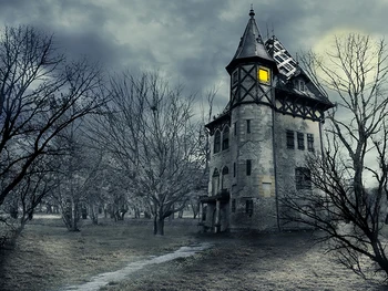 

Castle Forest Moon Light Halloween Dark Cloud Backgrounds Vinyl cloth High quality Computer printed custom backdrop