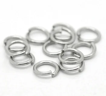 

LASPERAL 1000PCs Silver Color Stainless Steel Open Jump Rings 6mm x 0.9mm Fit Necklaces Keychain Jewelry MAking Accessories