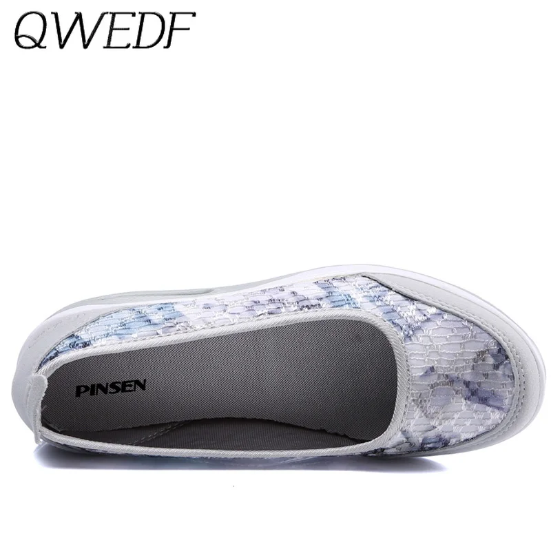 QWEDF/ г. Весенне-осенние женские туфли на плоской платформе удобная повседневная женская обувь на толстом каблуке A8-69
