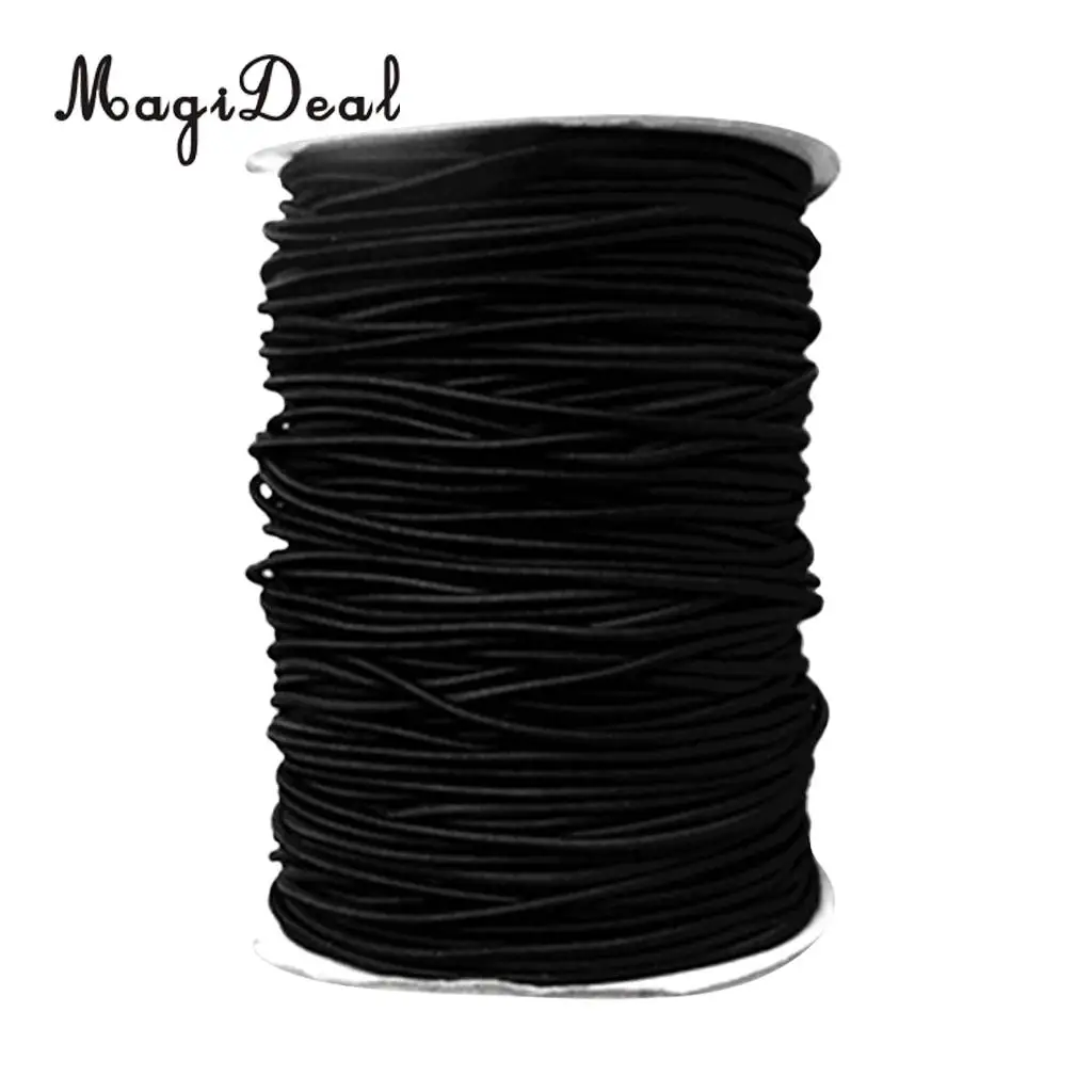 MagiDeal 8mm 1/3/5/10m Black Durable Strong Elastic Bungee Rope UV Sun Protection Shock Cord Tie Down Boats Trailers Roof Rack