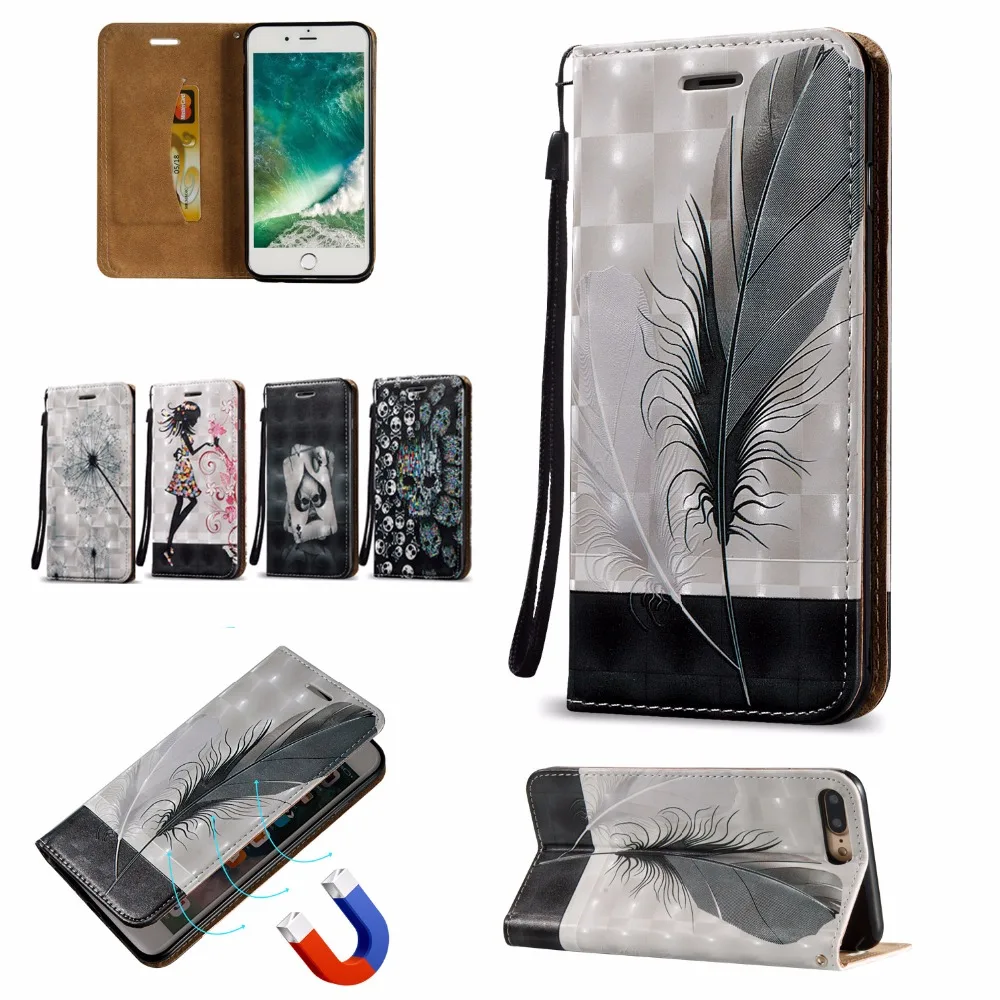 

DAXING Flip pu Leather Cases Fundas For iphone 5s 5 SE Cover Stand Coque Phone Case for iphone 6 6s plus 7 7 plus