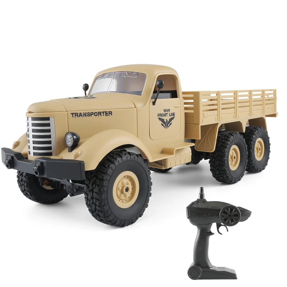 

JJR/C RC Car Q60 1:16 2.4G 6WD RC Off-road Cars Crawler Military Army Car Children Gift Kids RC Toy for Boys RTR