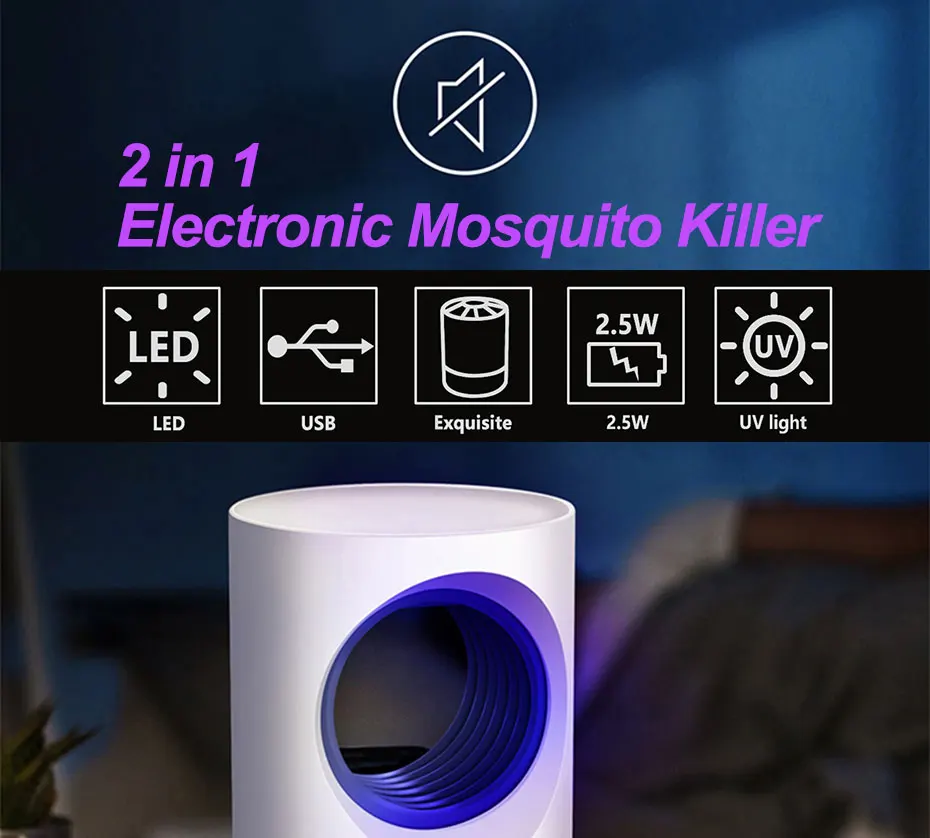 Conduziu a Lâmpada Assassino do Mosquito Luz ao ar uv Inseto Assassino Bug Zapper Usb Flie Lanterna Livre Indoor Mosquito Lâmpada Repelente Mosquito Armadilha 7 Lâmpadas p matar mosquito