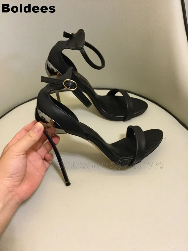 12 Hoja Cm Mujer Negro Color Sandalia Verano Tacón Cuero As Zapatos Moda De Showed Sandalias Plataforma Alto xXYzSwqwv