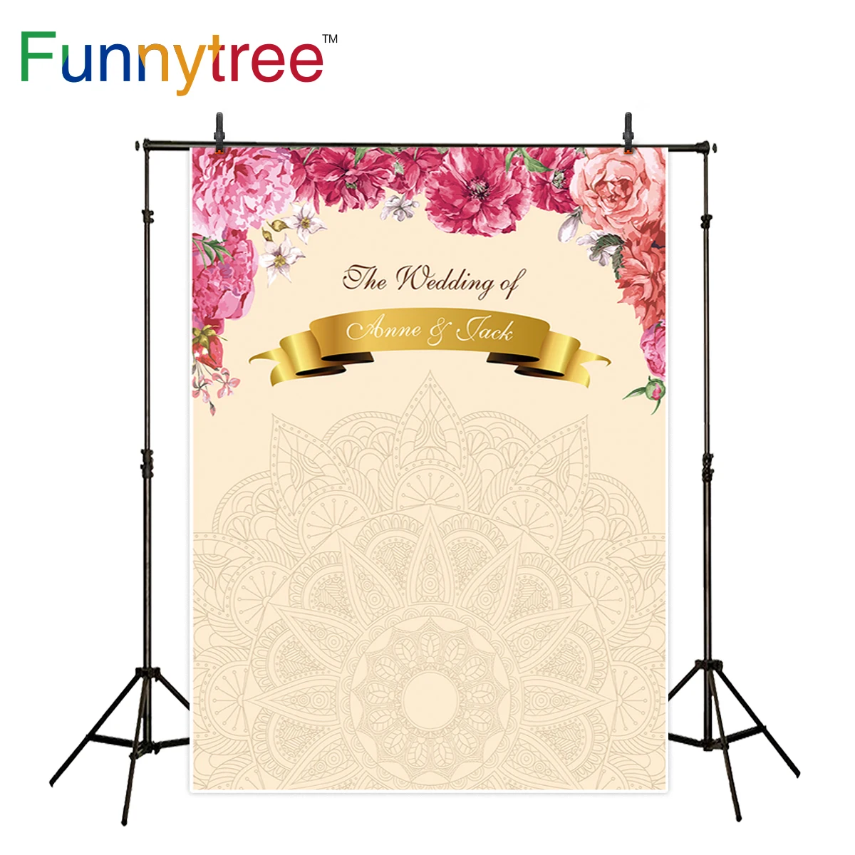 

Funnytree background for photo wedding flower custom banner romantic backdrop photocall new photographic portrait shooting decor