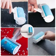 Behogar reutilizável lavável rolo de fiapos pegajoso poeira pet cão removedor de pêlos escova de limpeza ferramentas com capa para móveis de pano de estimação