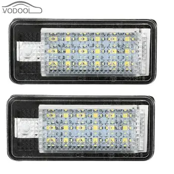

2Pcs Error Free LED Car License Plate Light 6500K White 12V Vehicle Lamp for Audi A3 A4 B6 B7 A6 A8 Q7 A5 Auto Accessories
