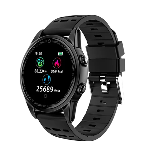 Vorke VK8 Смарт-часы Bluetooth 1,22 дюймов сенсорный экран фитнес-трекер Смарт-браслет для всех смартфонов PK V11 - Цвет: black sicilone