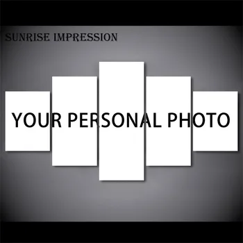 

Your personal Photo Customized Prints Painting Custom Made Canvas Picture Frame 5 Panel Modular Home Decor Pictures
