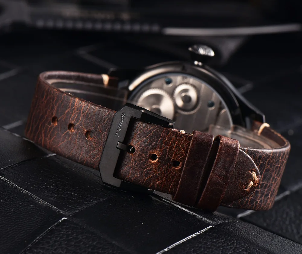 Часы Наручные Механические мужские 44 мм с кожаным ремешком|jewels men|jewel watchjewel hand |