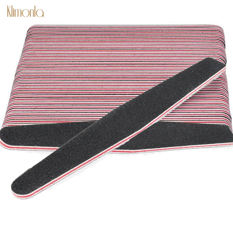 

100pcs/lot Double Side Nail File Black Diamond Sanding Washable Nail Polish Buffer Blocks Cuticle Remover Manicure Tools
