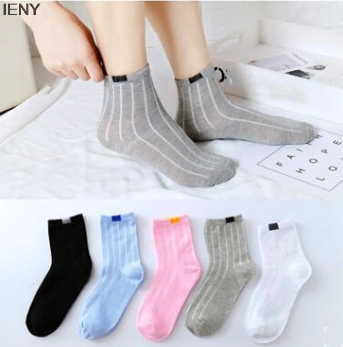 

IENY Candy color tube solid color women's socks casual socks spring and autumn sports models college wind socks 10pairs