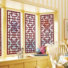 Пользовательские скрабы без клея электростатические непрозрачные китайский стиль витражи окна и двери шкаф мебель Фольга наклейки