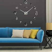 

2016 New Arrival Large Wall Clock 3D Wall Sticker Clock Modern Home Decor DIY Acrylic Mirror Clock Quartz Mechanism Art Watch