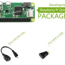 Waveshare Raspberry Pi Zero WH посылка включает мини-ПК Raspberry Pi Zero WH mini HDMI в HDMI адаптер Micro USB OTG кабель