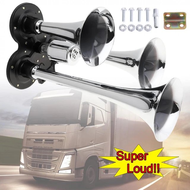 178DB Super Loud Car Horn 12V Four Trumpet Electronically Controlled Vehicle  Car Air Horn for Car Truck Boat Motorcycle - AliExpress