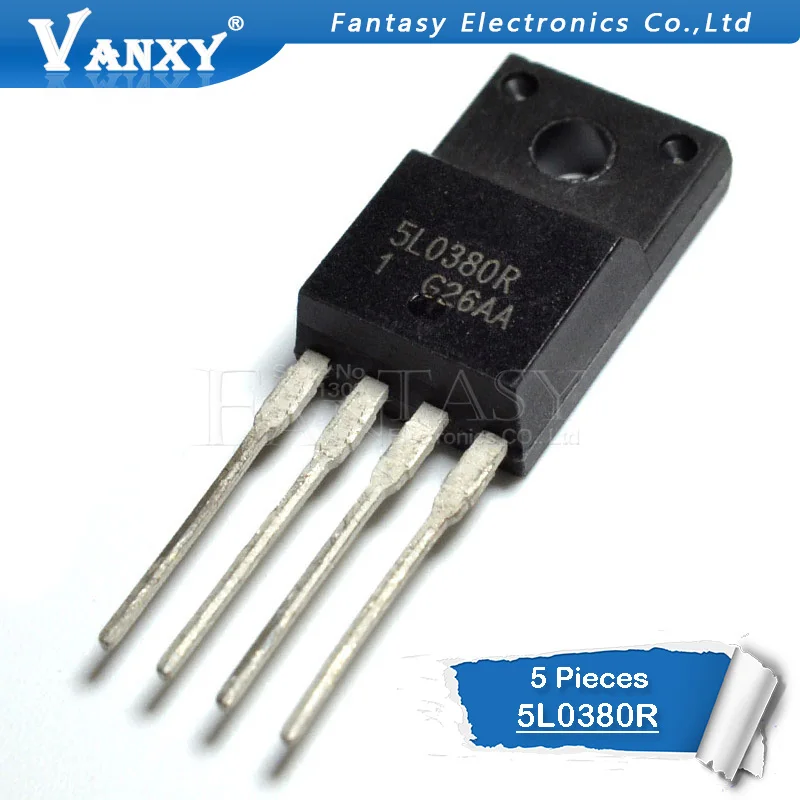 

5PCS 5L0380R TO220F-4 KA5L0380RYDTU TO220 KA5L0380R 5L0380 Transistor