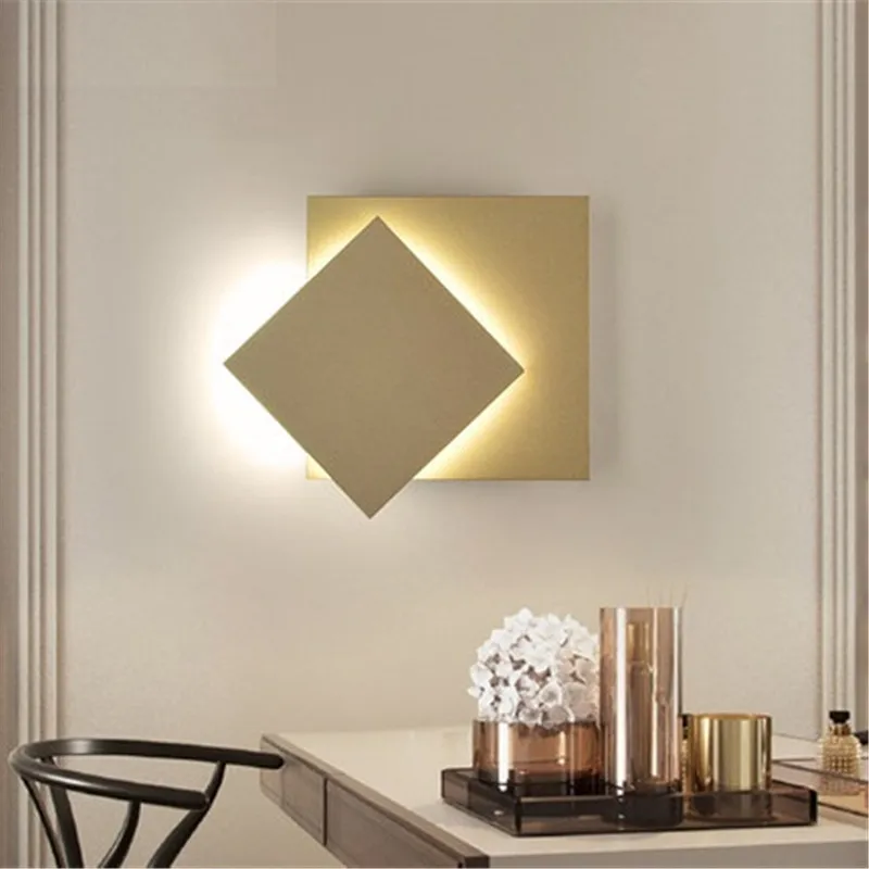 DIY креативное регулируемое бра настенный светильник LED Железный квадратный