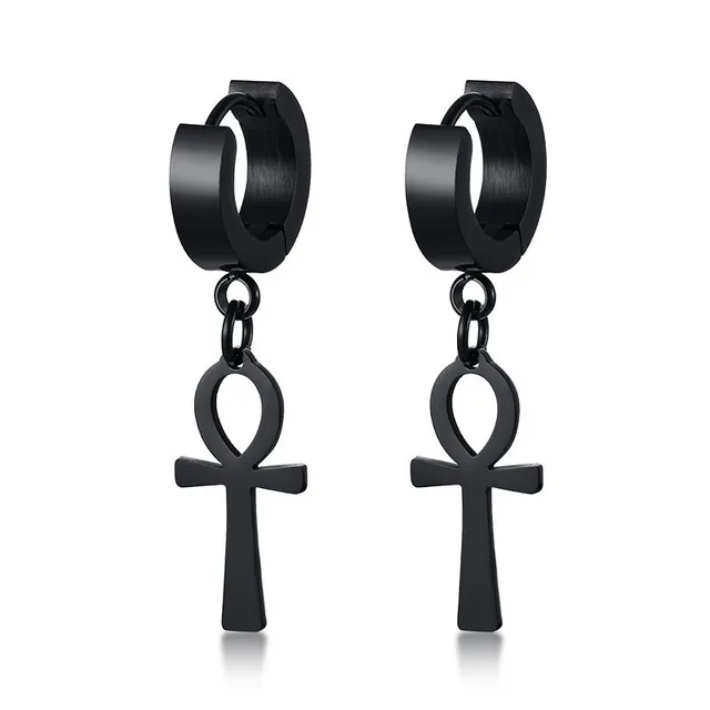 ankh cross earrings