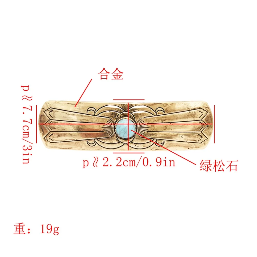 Винтажные богемные золотые серебряные металлические заколки для волос, головной убор для женщин, синий головной убор, украшенный камнями, заколка-бант для волос, аксессуары для ювелирных изделий