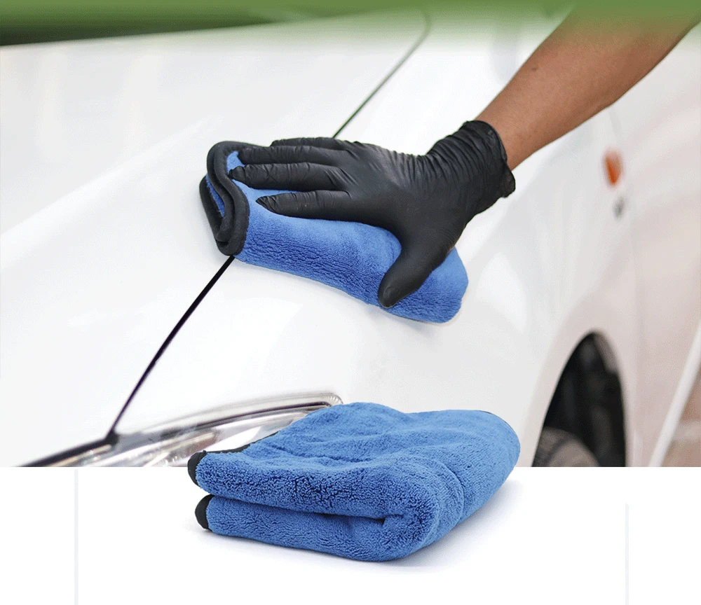 Microfiber Car Drying Towels 780GSM BLUE 30*40CM for Car Body and Interior Cleaning Carclean Auto Towel Glass Cleaner