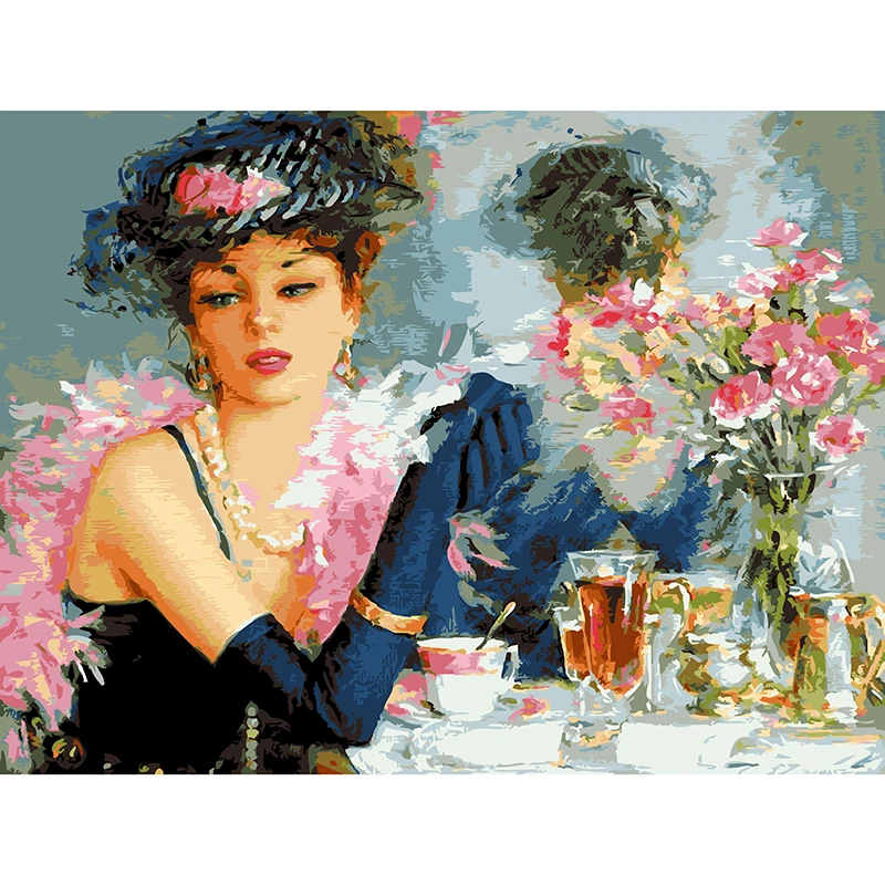 

Hand painted Beautiful Bride DIY Digital Oil Painting By Numbers Canvas Wall Art Handpainted Oil Painting For Home Decoration