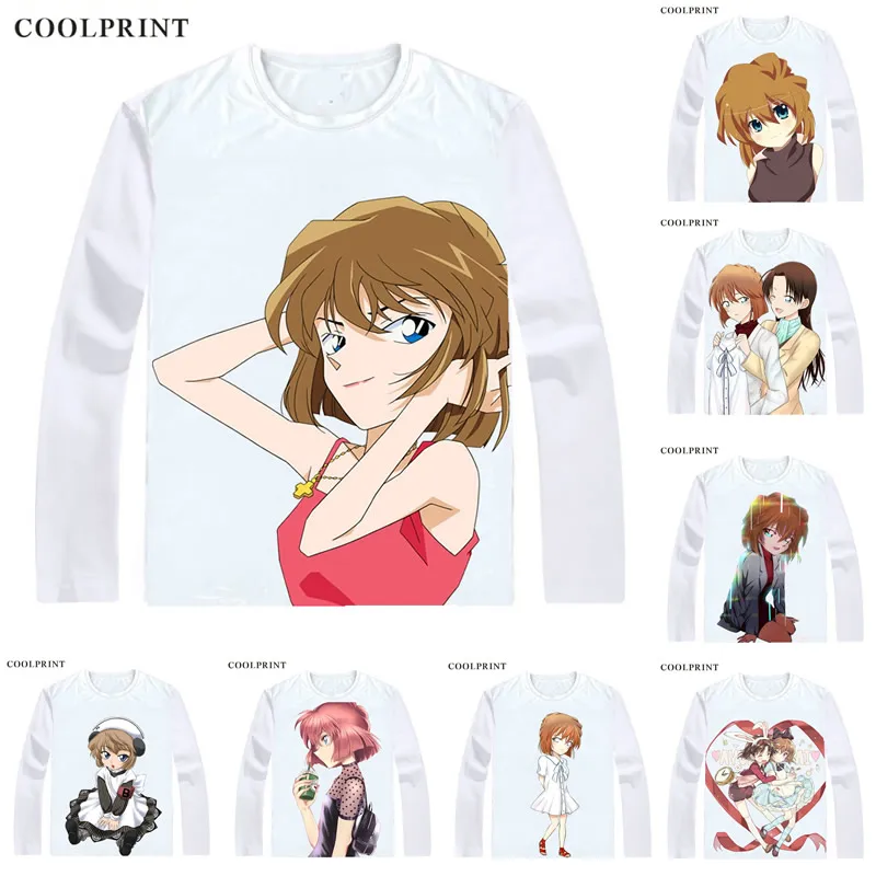 

Haibara Ai Anita Hailey Vi Graythorn T Shirt Meitantei Conan Case Closed Detective Men T-shirt Casual TShirt Long Sleeve Shirts