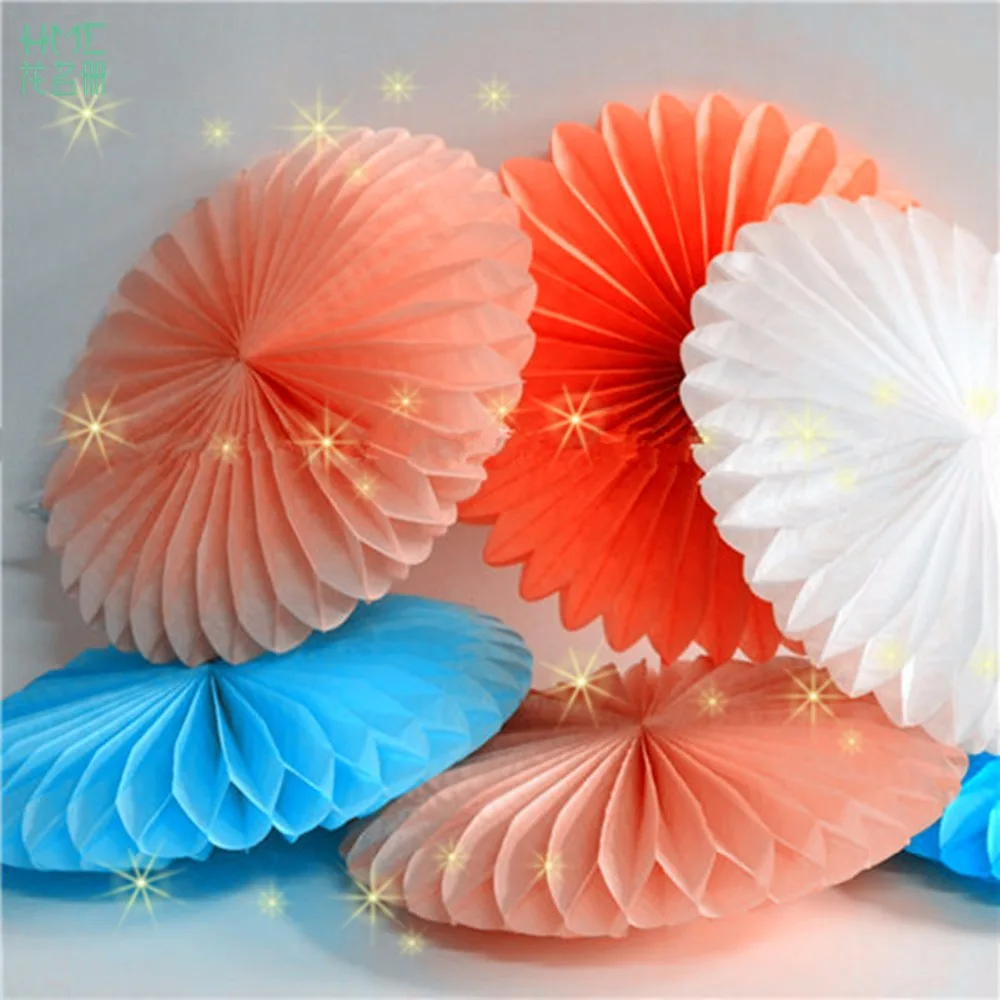 

8 inches 1pc Wedding Decoration Creative Paper Crafts Flower Origami Fans Birthday Party Wedding Hotel Decorative Supplies