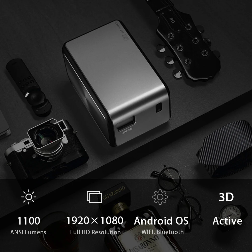 JmGO J6S DLP العارض الروبوت 1100 ANSI التجويف 1080 P 1920x1080 WIFI HDMI بلوتوث 3D 4 K فيديو proyector المنزل السينما متعاطي المخدرات