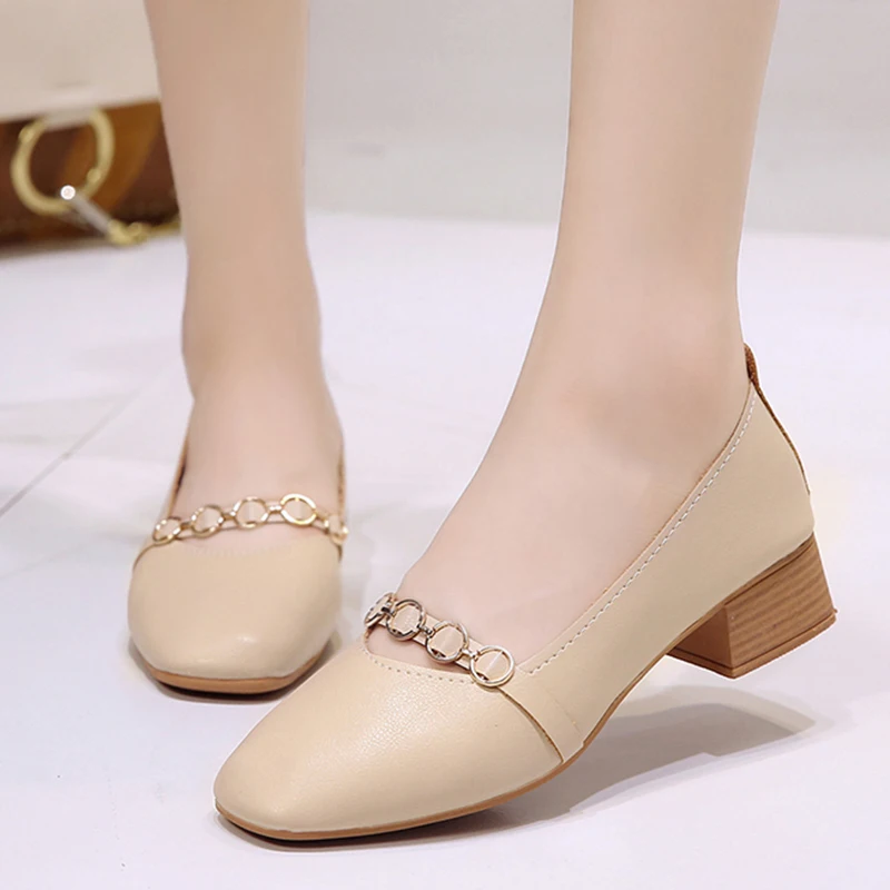 womens square toe heels