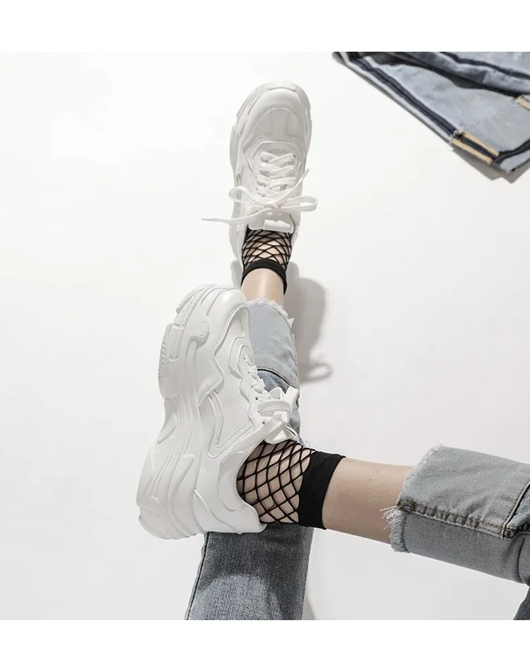 Spring Fashion Casual Women Shoes Woman White Shoes Flat Platform Sneaker Women Cross-strung Lace-Up Women Trainers